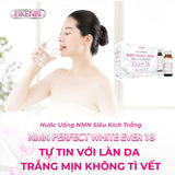 Nước uống kích trắng NMN Perfect White Ever 18 Eikenbi (10 lọ).