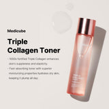 Toner dưỡng trắng, trẻ hóa da Medicube Triple Collagen