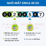 Nước nhỏ mắt mát lạnh  SMILE 15ml siêu dưỡng 40 EX có vitamin A, E, B6 dưỡng mắt giảm mỏi Nhật Bản