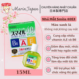 Nước nhỏ mắt SMILE 15ml siêu dưỡng 40 EX có vitamin A, E, B6 dưỡng mắt giảm mỏi Nhật Bản