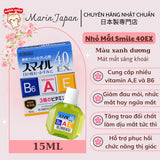 Nước nhỏ mắt mát lạnh  SMILE 15ml siêu dưỡng 40 EX có vitamin A, E, B6 dưỡng mắt giảm mỏi Nhật Bản